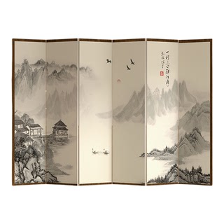 中式屏风隔断客厅玄关移动简约现代卧室遮挡双面定制酒店简易折屏