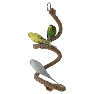 鹦鹉攀爬绳原色麻绳秋千耐磨鸟笼爬绳玩具旋转绳鸟用品螺旋绳吊绳