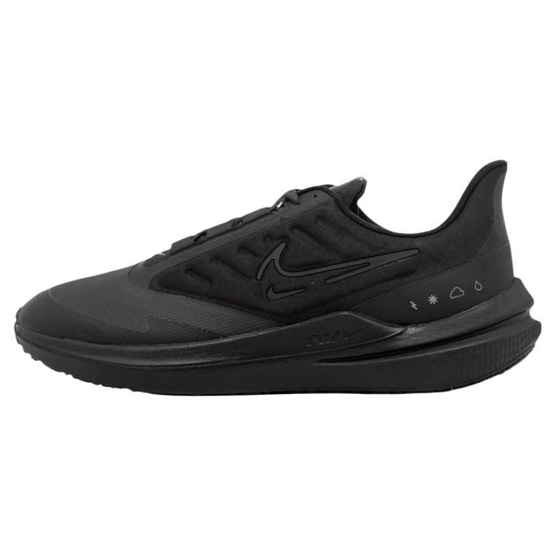 NIKE/耐克男鞋Winflo 9 春季黑武士缓震气垫防水跑步鞋DM1106-007