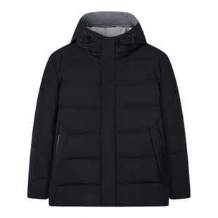 九牧王羽绒服冬季男士带帽短款保暖男款厚外套修身加厚连帽上衣