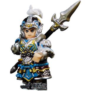 三国五虎将赵云关羽张飞虎豹骑吕布第三方稀有积木小人仔玩具男孩