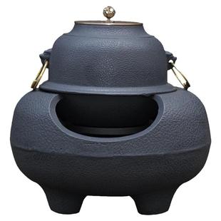 伍德炭炉日式铁壶风炉火钵手工加热煮茶大炭炉复古烧水炉家居摆设