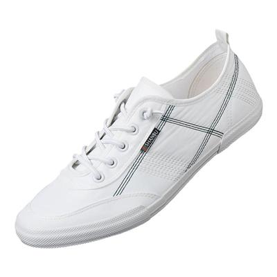 透气休闲风套脚新款薄底小白鞋