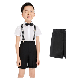 罗蒙儿童西装短裤男童礼服帅气主持人小学生合唱团六一演出服裤子