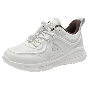 足力健老人鞋旗舰店2025冬季新款运动鞋女款白色妈妈加绒保暖棉鞋