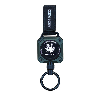 易拉伸缩扣钢丝绳高回弹伸缩钥匙扣挂环防丢防盗扣金属快装环