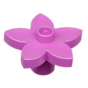 大颗粒拼装积木配件五角小花朵植物零件塑料花草拼插玩具散装零件