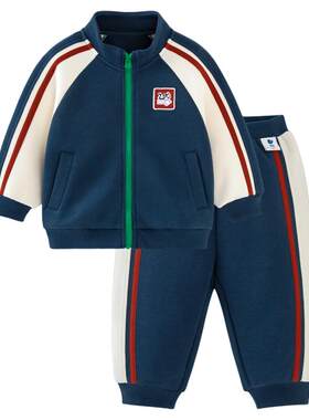 迷你巴拉巴拉学院风长袖套装入园服运动男女童两件套分体2026春季