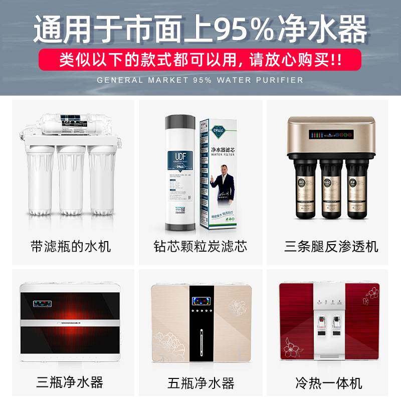 钻芯净水器滤芯10寸超滤颗粒机纯水机UDF超滤过滤过滤芯活性炭