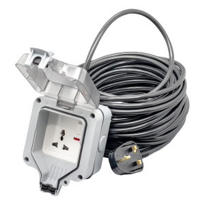 港澳户外英式防水插头电拖板室外电源防雨插座盒带线延长充电插排