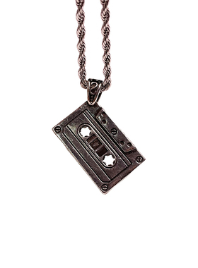 小众复古磁带吊坠项链