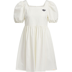 Adidas/阿迪达斯官方三叶草新款女子运动灯笼袖连衣裙IP1772