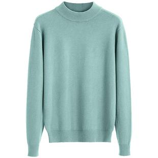 款春秋季半高领毛衣男韩版潮流百搭中领毛衫男装打底针织衫冬新款