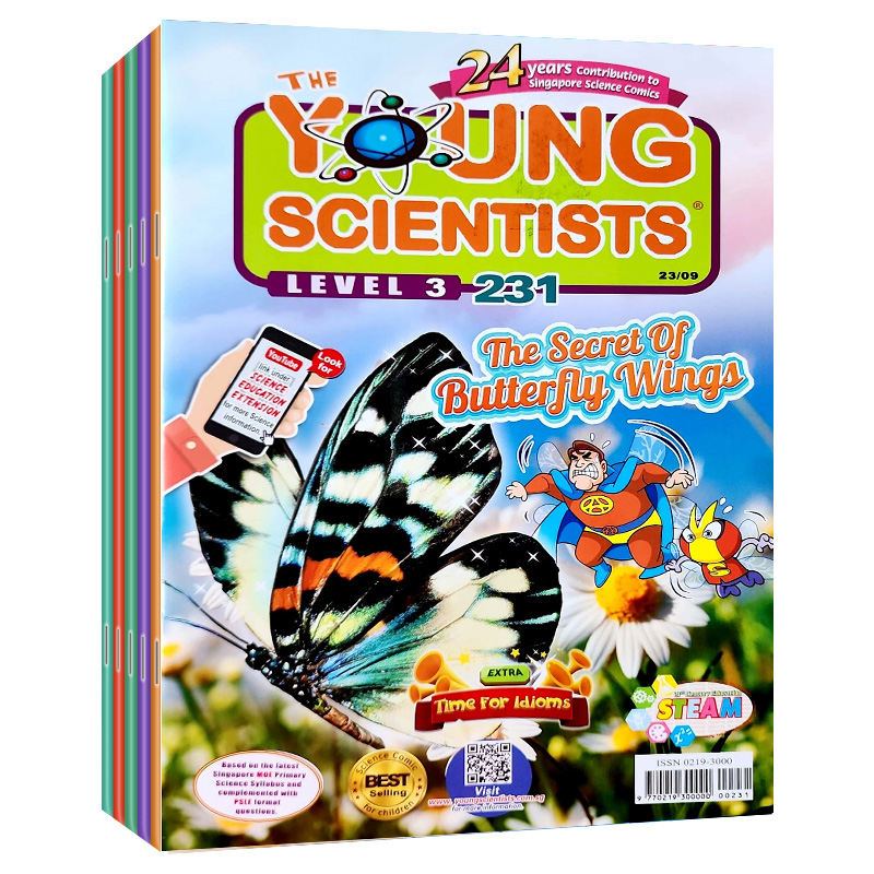 【任选5本直减】Young Scientists 小小科学家3阶2023/2022/24年月刊10-12岁新加坡科学漫画杂志期刊探索世界英文英语杂志