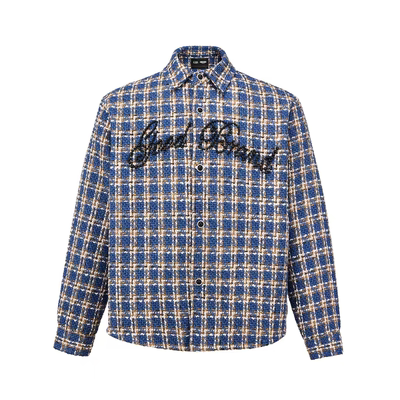 GOODBRAND蓝色格纹轻奢衬衫