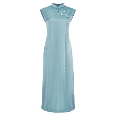 固执中国风旗袍气质连衣裙