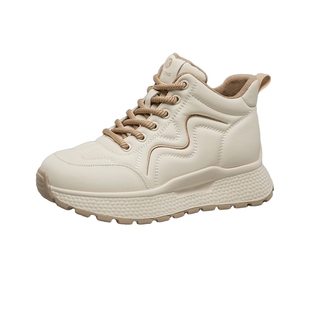 康奈女鞋2025冬新款运动休闲鞋女厚底增高旅游鞋百搭舒适保暖短靴