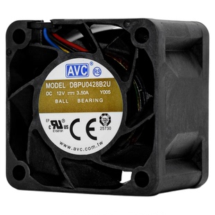 AVC暴力4028 12V 3.5A 4CM变频器服务器交换机PWM风扇DBPU0428B2U