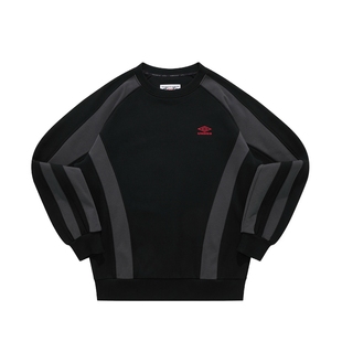 umbro茵宝官方运动男女同款圆领复刻版球衣泽西风长T恤套头衫卫衣