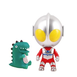 网红大头英雄超人打怪兽生日蛋糕装饰品摆件儿童男孩恐龙蛋糕插件