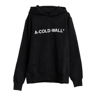 A COLD WALL 男士纯黑字母连帽卫衣宽松潮流帽衫银泰百货 301596