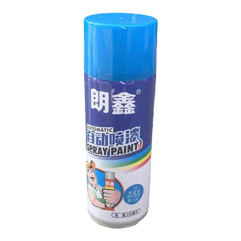 朗鑫自喷漆手喷漆金属防锈家具木器修补改色墙面涂鸦黑白色油漆瓶