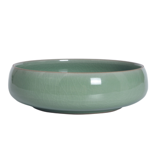 青瓷烟灰缸陶瓷大号茶洗时尚个性创意欧式复古家用防风多用烟灰缸