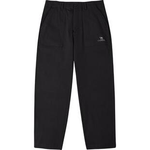 骆驼男装直筒工装裤男2025秋季纯棉宽松弹力休闲运动长裤子