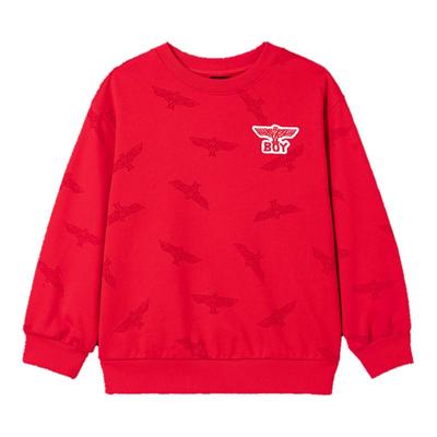 BOY童装 秋冬休闲红色针织圆领卫衣新年圣诞款男童女童儿童