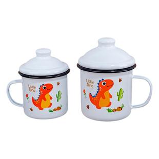 飞凡搪瓷儿童水杯卡通牛奶杯酸奶杯送孩子礼物环保健康加厚耐高温