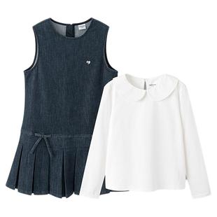 巴拉巴拉童装女童裙子儿童连衣裙2025长袖套装两件套甜美秋装学院