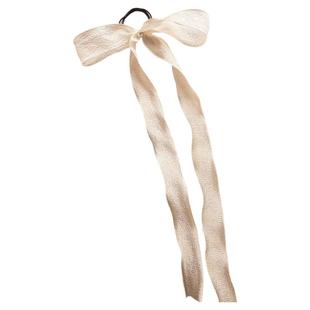 周也同款超仙蝴蝶结发圈飘带雪纱发夹可爱发带法式扎马尾丝带发绳