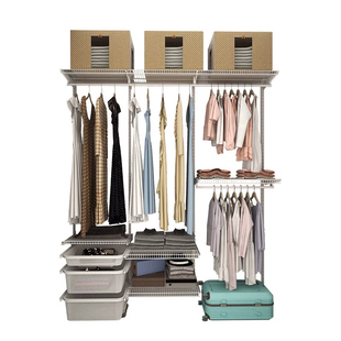 威能1.6米宽开放步入式金属衣柜衣帽间砌墙货架式衣柜框架定制