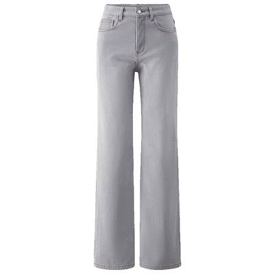 OCHIRLY欧时力加绒直筒牛仔长裤