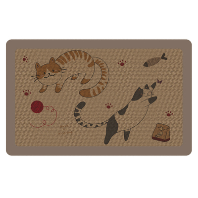 至简优家仿亚麻防水加厚脚垫