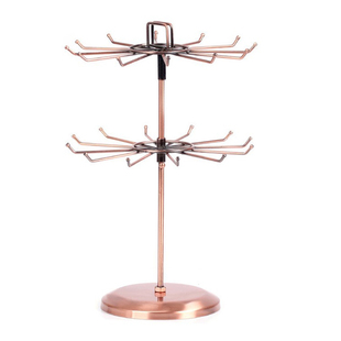 单层收纳毛笔展示架旋转首饰饰品项链挂架耳环手机链挂钩手串架子