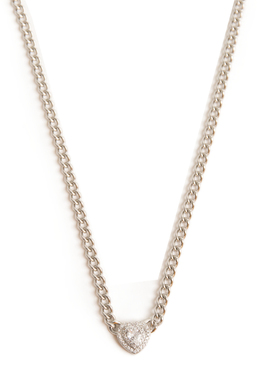 新款镶钻爱心吊坠choker项链