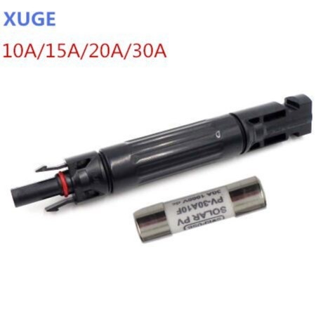 新款直销MC4光伏保险丝连接器，保险丝可更换10/15/20/30A 兼容MC