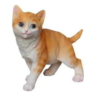 仿真橘猫小摆件小动物猫咪装饰可爱森系治愈桌面摆设艺术造景饰品