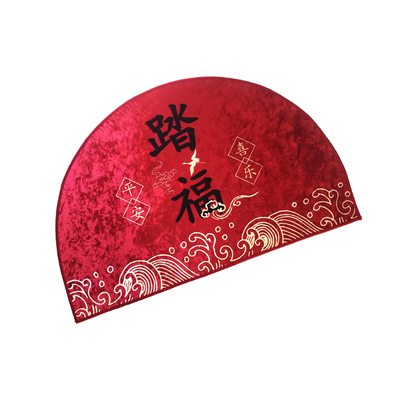金钻绒进门地毯半圆形喜庆门垫家用门口脚垫厨房卫生间防滑地垫