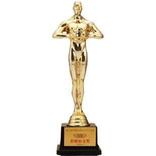 奥斯卡小金人奖杯专业定做定制学校运动会金马奖影帝纪念冠军奖杯