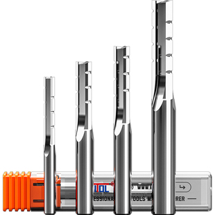 威特三刃开料刀木工开槽直铣刀密度板切割数控雕刻机刀具钨钢铣刀