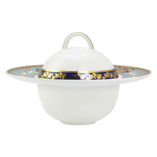 骨瓷燕窝碗欧式浮雕轻奢鱼翅鲍翅碗鲍鱼甜品碗防烫汤碗带盖辽参盅