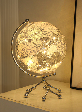 创意地球仪轻奢摆件现代客厅高档家居饰品办公桌电视柜桌面装饰品