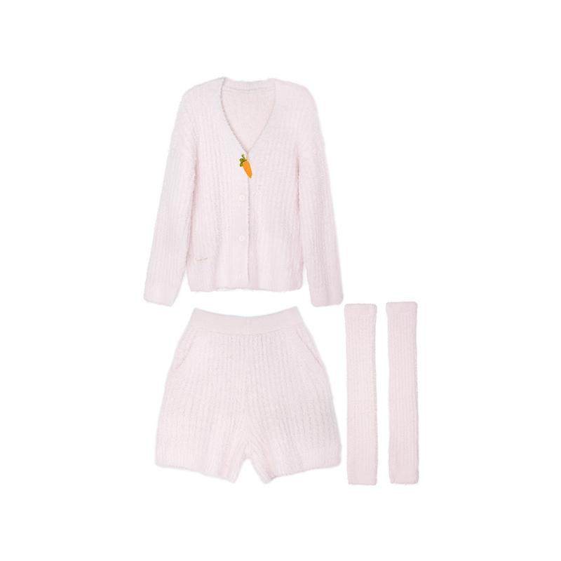 【虞书欣同款】ubras贴贴系列|兔绒绒家居服套装可爱加绒睡衣冬季