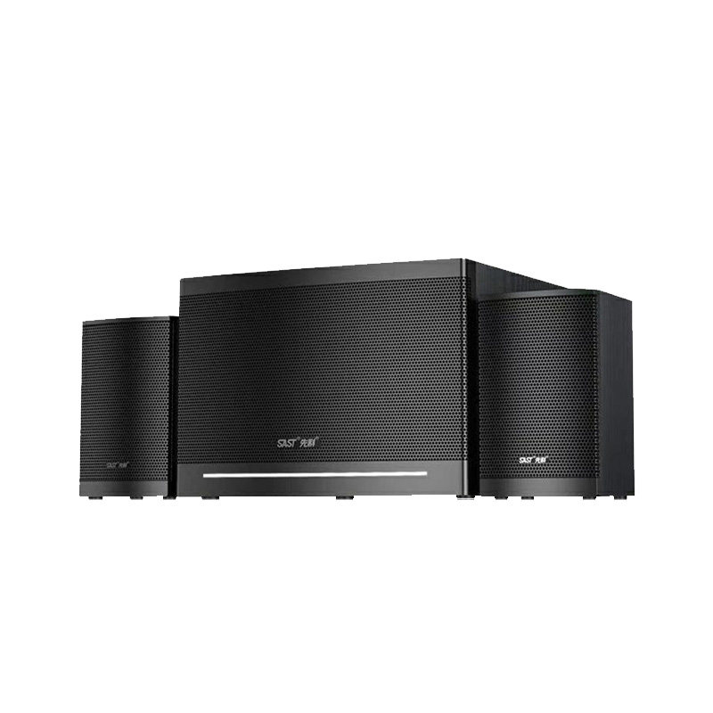 SAST/先科家庭电脑音响台式家用客厅重低音炮2.1有源桌面木质音箱