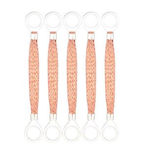 10平方法兰跨接线幕墙防避雷铜导线纯铜镀锡静电编织带桥架接地线