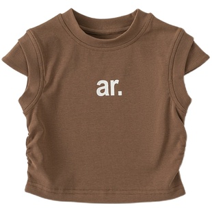 女童短袖女宝宝t恤2025夏季新款儿童上衣夏女孩夏装童装洋气时髦