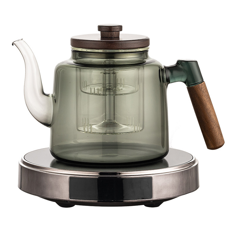 新款铝合金电陶炉煮茶壶蒸煮一体玻璃烧水壶蒸汽白茶煮茶家用套装