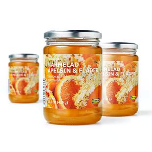 接骨木莓味橘子果酱425g肉丸酱料宜家IKEA瑞典进口全店满88元包邮